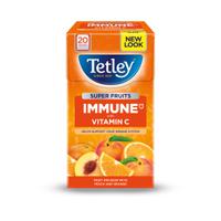 Tetley Super Fruits Tea IMMUNE Peach & Orange with Vitamin C Ref 4610A [Pack 20]