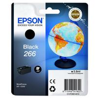 Epson T266 Inkjet Cartridge Globe Page Life 250pp 5.8ml Black C13T26614010