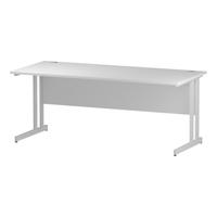 Trexus Rectangular Desk White Cantilever Leg 1800x800mm White Ref I002194