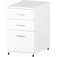 Trexus Desk High 3 Drawer 600D Pedestal 425x600x730mm White Ref I000189