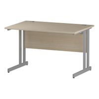 Trexus Rectangular Desk Silver Cantilever Leg 1200x800mm Maple Ref I000349