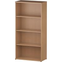 Trexus Office High Bookcase 800x400x1600mm 3 Shelves Oak Ref I000759