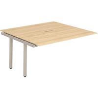 Trexus Bench Desk Double Extension Back to Back Configuration Silver Leg 1200x1600mm Maple Ref BE216