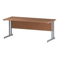 Trexus Rectangular Slim Desk Silver Cantilever Leg 1800x600mm Beech Ref I001682