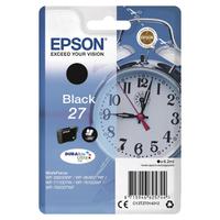 Epson 27 Ink Cartridge Alarm Clock Page Life 350pp 6.2ml Black Ref C13T27014012