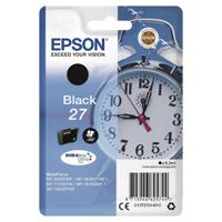 Epson 27 Ink Cartridge Alarm Clock Page Life 350pp 6.2ml Black Ref C13T27014012