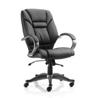 Trexus Galloway Executive Chair With Arms Leather Black Ref EX000134