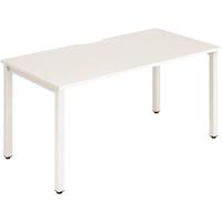 Trexus Bench Desk Individual White Leg 1400x800mm White Ref BE115