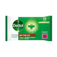 Dettol Antibacterial Wipes 2-in-1 Hands & Surfaces [Pack]
