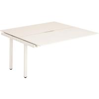 Trexus Bench Desk Double Extension Back to Back Configuration White Leg 1200x1600mm White Ref BE200