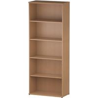 Trexus Office Very High Bookcase 800x400x2000mm 4 Shelves Oak Ref I000760