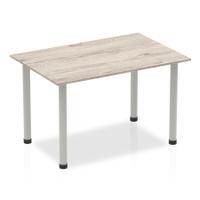Trexus Straight Table Post Leg Silver 1400 Grey Oak Ref I003252