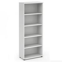 Trexus Office Very High Bookcase 800x400x2000mm 4 Shelves White Ref I000172