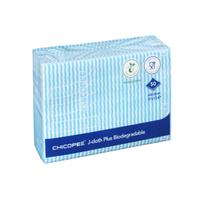 Chicopee J-Cloth Plus Biodegradable 430x320mm Blue Ref 0707117 [Pack 50]