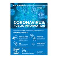 Coronavirus Information Poster A3 , Polypropylene 0.3mm