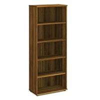 Trexus Office Very High Bookcase 800x400x2000mm 4 Shelves Walnut Ref I000112