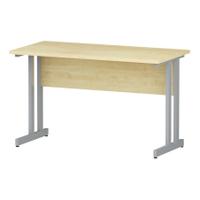 Trexus Rectangular Slim Desk Silver Cantilever Leg 1200x600mm Maple Ref I002422