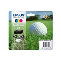 Epson 34 Inkjet Cartridge Page Life 350/300pp 18.7ml B/C/M/Y Ref C13T34664010 [Pack 4]