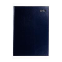 5 Star Office 2024 Diary Two Days to Page Casebound and Sewn Vinyl Coated Board A5 210x148mm Black.