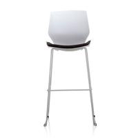Trexus Florence High Stool Grey Fabric White Frame Ref BR000210