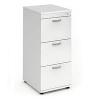 Trexus 3 Drawer Filing Cabinet 500x600x1125mm White Ref I000193