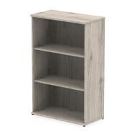 Trexus Office Medium Bookcase 800x400x1200mm 2 Shelves Grey Oak Ref I003228