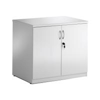 Sonix Desk High Cupboard 800x600x730mm High Gloss White Ref I000732