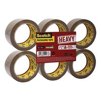 Scotch Heavy Packaging Tape High Resistance Hotmelt 50mmx66m Brown [Pack 6] Ref UU005262843