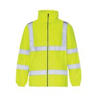 High-Vis Fleece Jacket Poly with Zip Fastening Small Yellow Ref CARFSYS