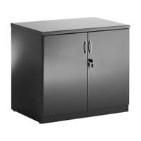 Sonix Desk High Cupboard 800x600x730mm High Gloss Black Ref I000733