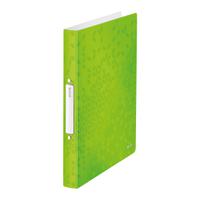 Leitz FSC WOW Ring Binder 2 D-Ring 25mm Size A4 Green Ref 42410054 [Pack 10]