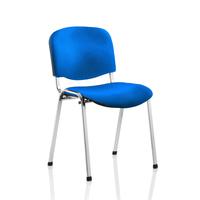 Trexus Stacking Chair Chrome Frame Blue 470x420x500mm Ref BR000068
