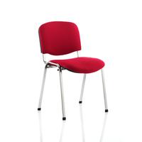 Trexus Stacking Chair Chrome Frame Red 470x420x500mm Ref BR000299