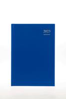 5 Star Office 2024 Diary Day to Page Casebound and Sewn Vinyl Coated Board A4 297x210mm Blue.