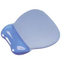 Mouse Mat Pad Wrist Rest Non Skid Easy Clean Soft Gel Transparent Blue