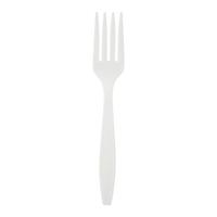 Fork Disposable Plastic White [Pack 100]
