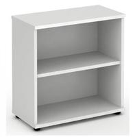 Trexus Office Low Bookcase 800x400x800mm 1 Shelf White Ref I000169