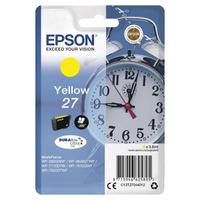 Epson 27 Inkjet Cartridge Alarm Clock Page Life 300pp 3.6ml Yellow Ref C13T27044012