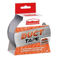 Unibond Duct Tape Multisurface 0-70 degrees C 50mmx25m Silver Ref 1418606