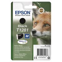 Epson T1281 Inkjet Cartridge Fox Page Life 190pp 5.9ml Black Ref C13T12814012