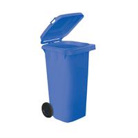 Wheelie Bin High Density Polyethylene with Rear Wheels 120 Litre Capacity 480x560x930mm Blue