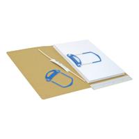 File Fastener Self Adhesive 3 Part Blue/White [Pack 100]
