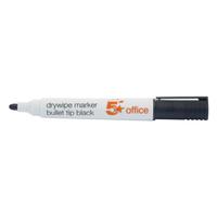 5 Star Office Drywipe Marker Xylene/Toluene-free Bullet Tip 3mm Line Black [Pack 12]