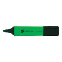 5 Star Office Highlighter Chisel Tip 1-5mm Line Green [Pack 12]