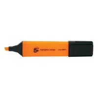 5 Star Office Highlighter Chisel Tip 1-5mm Line Orange [Pack 12]