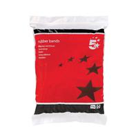 5 Star Office Rubber Bands No.64 Each 89x6mm Approx 330 Bands [Bag 0.454kg]