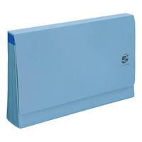 5 Star Office De Luxe Expanding File 16 Pockets 1-31 A-Z Jan-Dec Cardboard Cover Foolscap Blue
