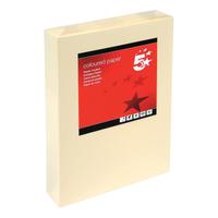 5 Star Office Coloured Copier Paper Multifunctional Ream-Wrapped 80gsm A4 Light Cream [500 Sheets]