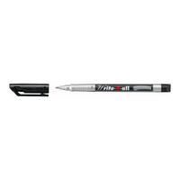 Stabilo Write-4-all Permanent Marker Pen Waterproof 0.7mm Line Black Ref 156-46 [Pack 10]