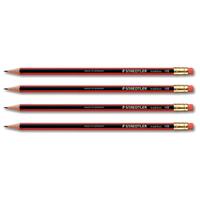 Staedtler 110 Tradition Pencil with Eraser PEFC HB Ref 112HBRT [Pack 12]